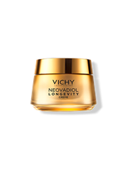 Die goldene verpackung der VICHY Neovadiol Longevity Pro Volumen Creme
